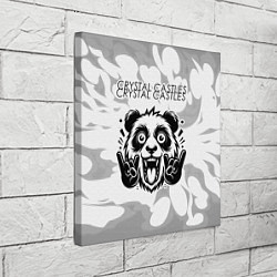 Холст квадратный Crystal Castles рок панда на светлом фоне, цвет: 3D-принт — фото 2