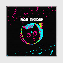 Холст квадратный Iron Maiden - rock star cat, цвет: 3D-принт — фото 2