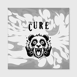 Холст квадратный The Cure рок панда на светлом фоне, цвет: 3D-принт — фото 2