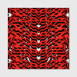 Холст квадратный Агрессивный красныйй паттерн, цвет: 3D-принт — фото 2