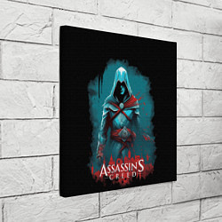 Холст квадратный Assassins creed синий дым, цвет: 3D-принт — фото 2