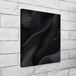 Холст квадратный Черная геометрическая материя, цвет: 3D-принт — фото 2