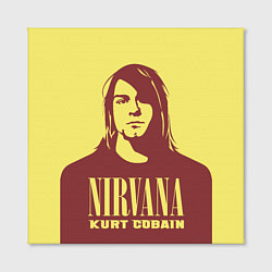 Холст квадратный Kurt Cobain Nirvana, цвет: 3D-принт — фото 2