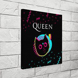 Холст квадратный Queen - rock star cat, цвет: 3D-принт — фото 2