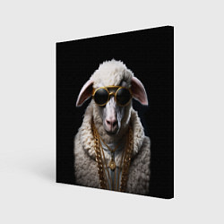 Холст квадратный Богатый баран в цепях, цвет: 3D-принт