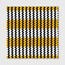 Холст квадратный Вертикальные жёлто-белые полосы, цвет: 3D-принт — фото 2