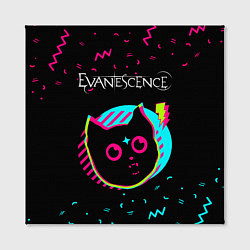 Холст квадратный Evanescence - rock star cat, цвет: 3D-принт — фото 2