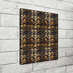 Холст квадратный Золотистая текстурная броня, цвет: 3D-принт — фото 2