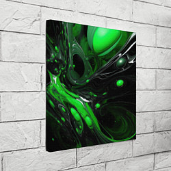Холст квадратный Green dark abstract geometry style, цвет: 3D-принт — фото 2