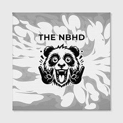 Холст квадратный The Neighbourhood рок панда на светлом фоне, цвет: 3D-принт — фото 2