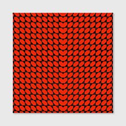 Холст квадратный Красные лепестки шестиугольники, цвет: 3D-принт — фото 2