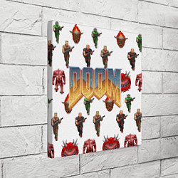 Холст квадратный Doom 1993 паттерн, цвет: 3D-принт — фото 2