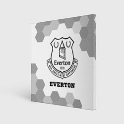 Холст квадратный Everton sport на светлом фоне, цвет: 3D-принт