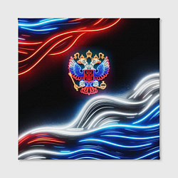 Холст квадратный Неоновые флаг и греб, цвет: 3D-принт — фото 2