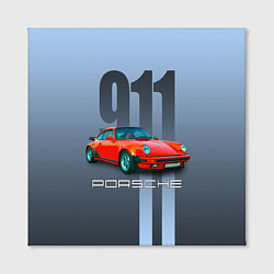 Холст квадратный Винтажный автомобиль Porsche 911 Carrera, цвет: 3D-принт — фото 2