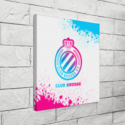 Холст квадратный Club Brugge neon gradient style, цвет: 3D-принт — фото 2