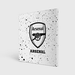Холст квадратный Arsenal sport на светлом фоне, цвет: 3D-принт
