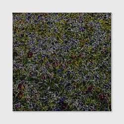 Холст квадратный Абстрактные разноцветные контуры, цвет: 3D-принт — фото 2