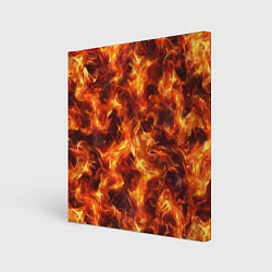 Холст квадратный Текстура элементаля огня, цвет: 3D-принт