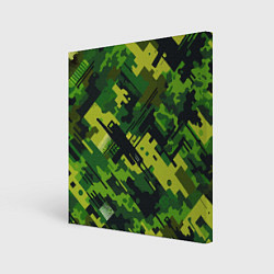 Холст квадратный Camouflage - pattern ai art, цвет: 3D-принт