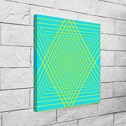 Холст квадратный Трансформация контурных треугольников, цвет: 3D-принт — фото 2