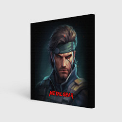 Холст квадратный Веном Снейк из игры Metal gear, цвет: 3D-принт