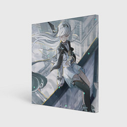 Холст квадратный Honkai Star Rail Firefly smile, цвет: 3D-принт