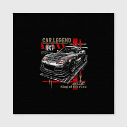 Холст квадратный Rx7 korch drift, цвет: 3D-принт — фото 2