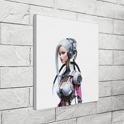 Холст квадратный Cyber warrior Barbie - ai art fantasy, цвет: 3D-принт — фото 2