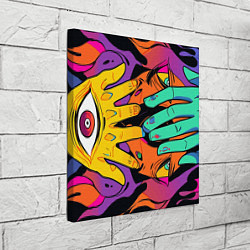 Холст квадратный Психоделические руки, цвет: 3D-принт — фото 2