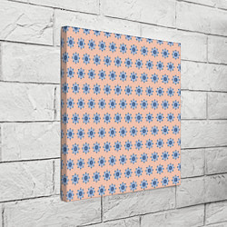 Холст квадратный Бежевый паттерн шестеренки, цвет: 3D-принт — фото 2
