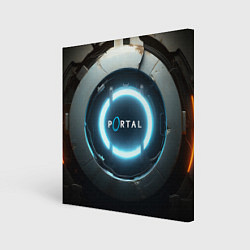 Холст квадратный Portal logo game, цвет: 3D-принт