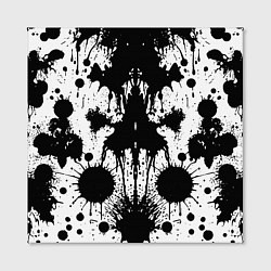 Холст квадратный Psychedelic Rorschach test - ai art, цвет: 3D-принт — фото 2