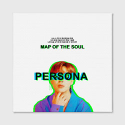 Холст квадратный BTS Jimin Persona - кто я иероглифами, цвет: 3D-принт — фото 2