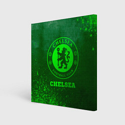 Холст квадратный Chelsea - green gradient, цвет: 3D-принт