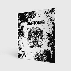 Холст квадратный Deftones - рок пес, цвет: 3D-принт