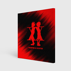 Холст квадратный Hunter x Hunter - red gradient, цвет: 3D-принт