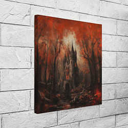 Холст квадратный Замок в осеннем лесу, цвет: 3D-принт — фото 2