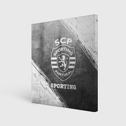 Холст квадратный Sporting - grey gradient, цвет: 3D-принт