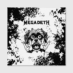 Холст квадратный Megadeth - рок пес, цвет: 3D-принт — фото 2