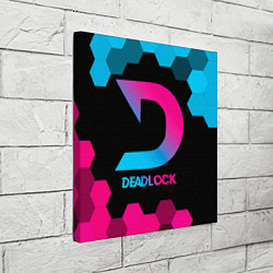 Холст квадратный Deadlock - neon gradient, цвет: 3D-принт — фото 2
