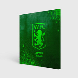 Холст квадратный Aston Villa - green gradient, цвет: 3D-принт