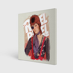 Холст квадратный David Bowie Rebel, цвет: 3D-принт