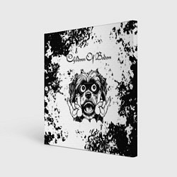 Холст квадратный Children of Bodom - рок пес, цвет: 3D-принт