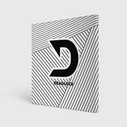 Холст квадратный Символ Deadlock на светлом фоне с полосами, цвет: 3D-принт