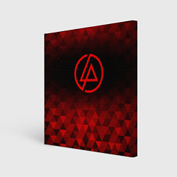 Холст квадратный Linkin Park red poly, цвет: 3D-принт