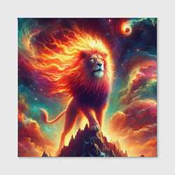 Холст квадратный Космический лев - нейроарт фантазия, цвет: 3D-принт — фото 2