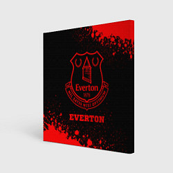 Холст квадратный Everton - red gradient, цвет: 3D-принт