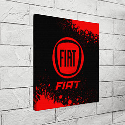 Холст квадратный Fiat - red gradient, цвет: 3D-принт — фото 2