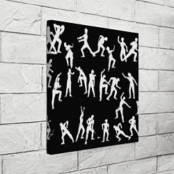 Холст квадратный Silhouettes of moving people, цвет: 3D-принт — фото 2